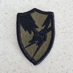 Vintage U.S. Army Security Agency Subdued Shoulder Patch 1970s Olive Black